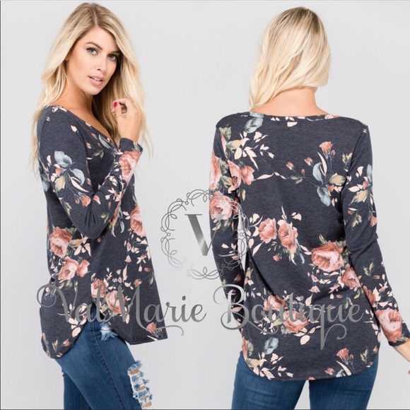 Floral French Terry top - Picture 3 of 5